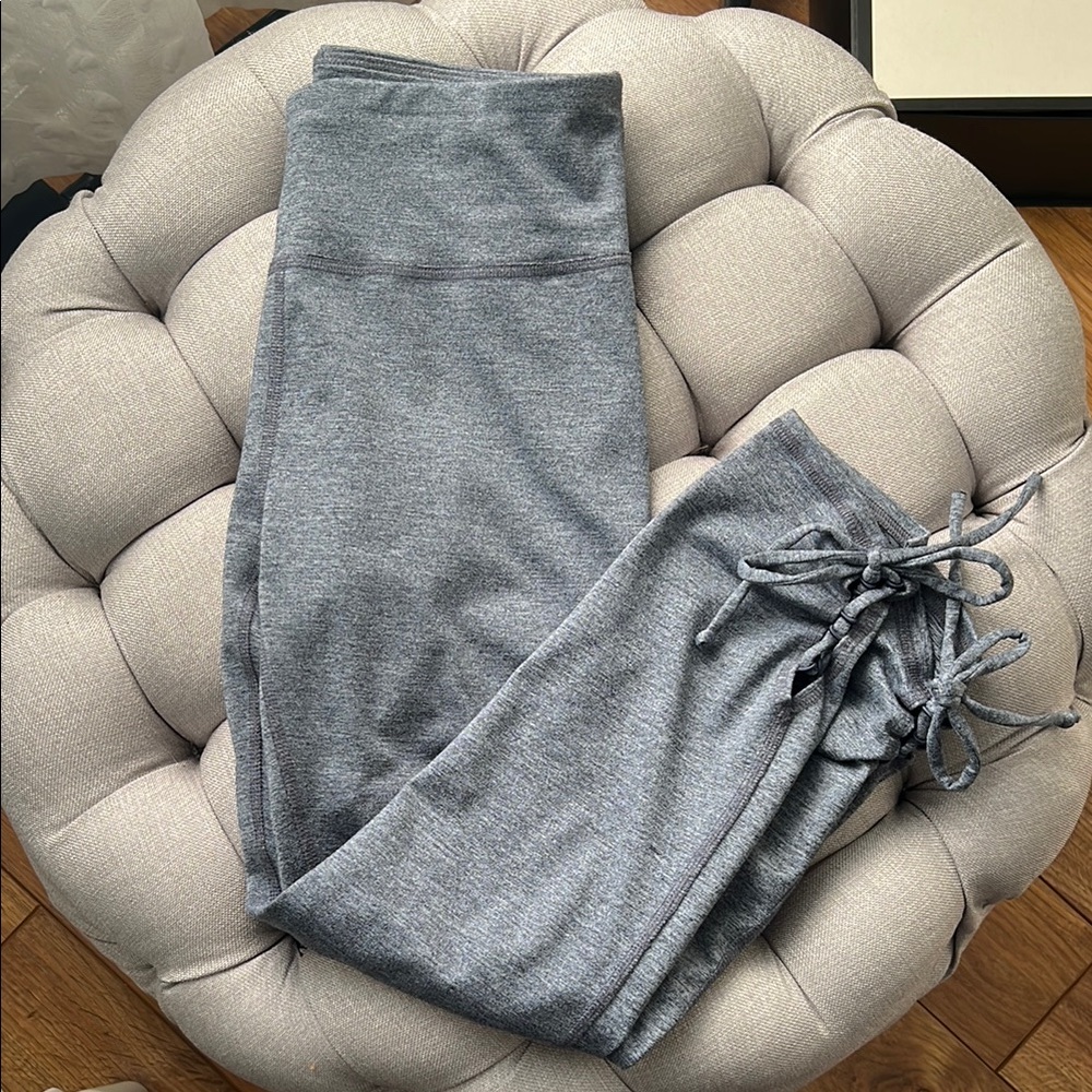 Abercrombie & Fitch Blue Gray Activewear Leggings with Ankle Tie Size XS